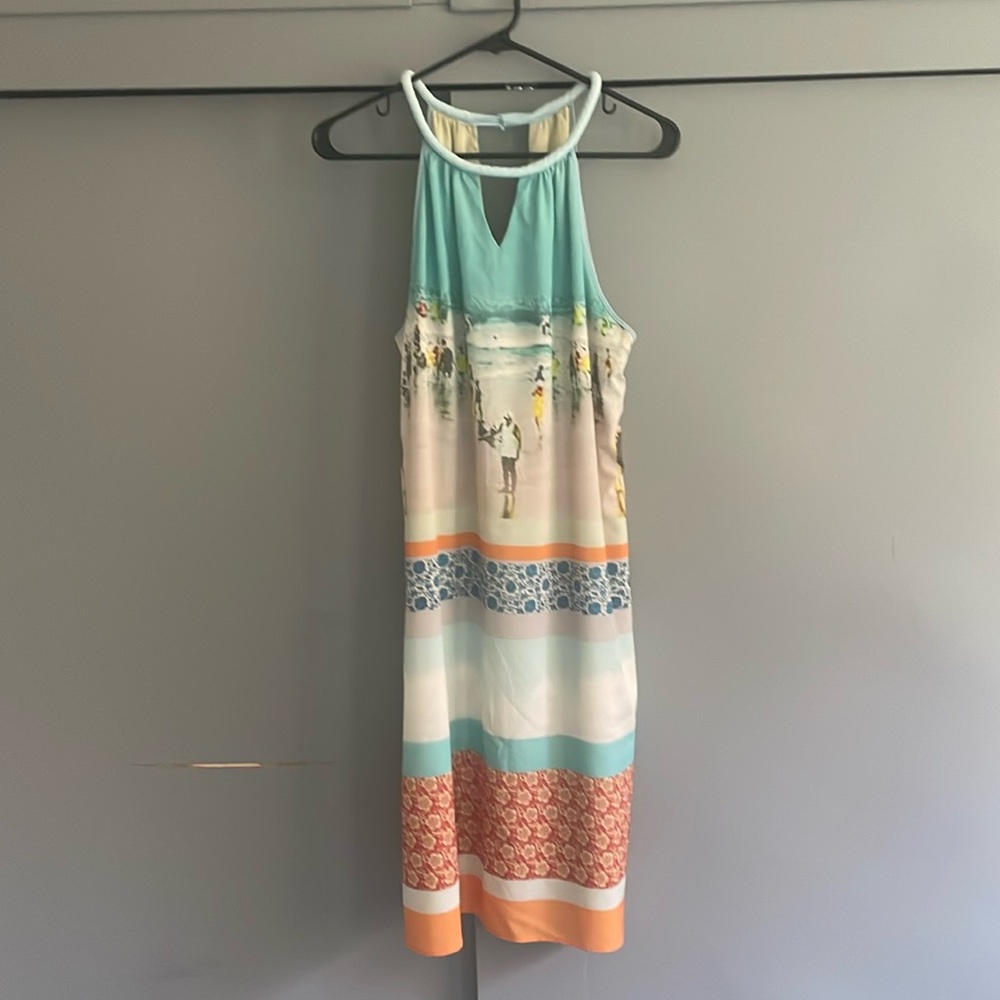 Classy summer dress with very original fabric